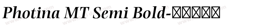 Photina MT Semi Bold字体转换